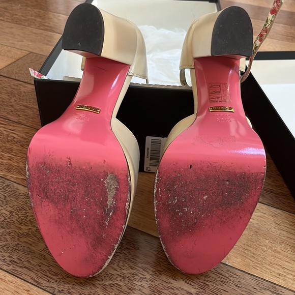 Gucci | Platform Heels Off White Leather 36.5 - Picture 9 of 9